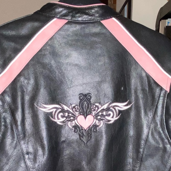 Black & pink perfect oversized biker jacket 🖤💕🖤💕 - Picture 4 of 5